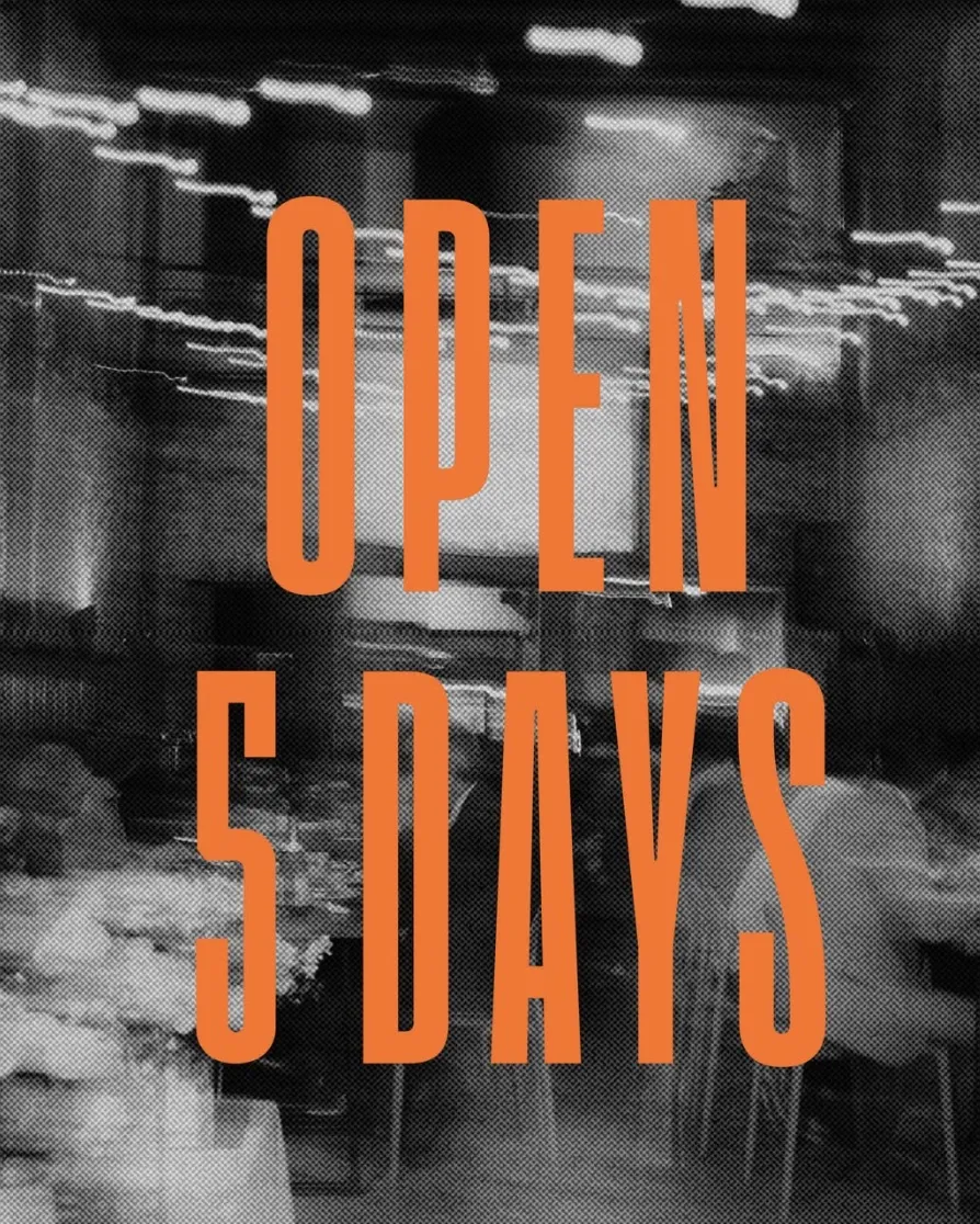 Bar Fredo poster: Open 5 days